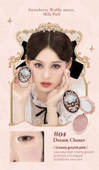 Flower Knows Strawberry Rococo Series Embossed Blush Fine Powder Makeup Smooth Long-Lasting Blusher Face Enhancing Makeup Color