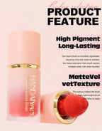 HANDAIYAN Liquid Blush Facial Matte Makeup Lasting Easy to Color Make Up Blusher With Sponge Brush Tip Velvet Rouge Cosmetics