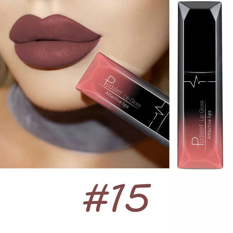 17 Colors Velvet Matte Liquid Lipstick, Waterproof Long Wear Lip Color, High Pigment Smooth Texture, Makeup for All Skin Types