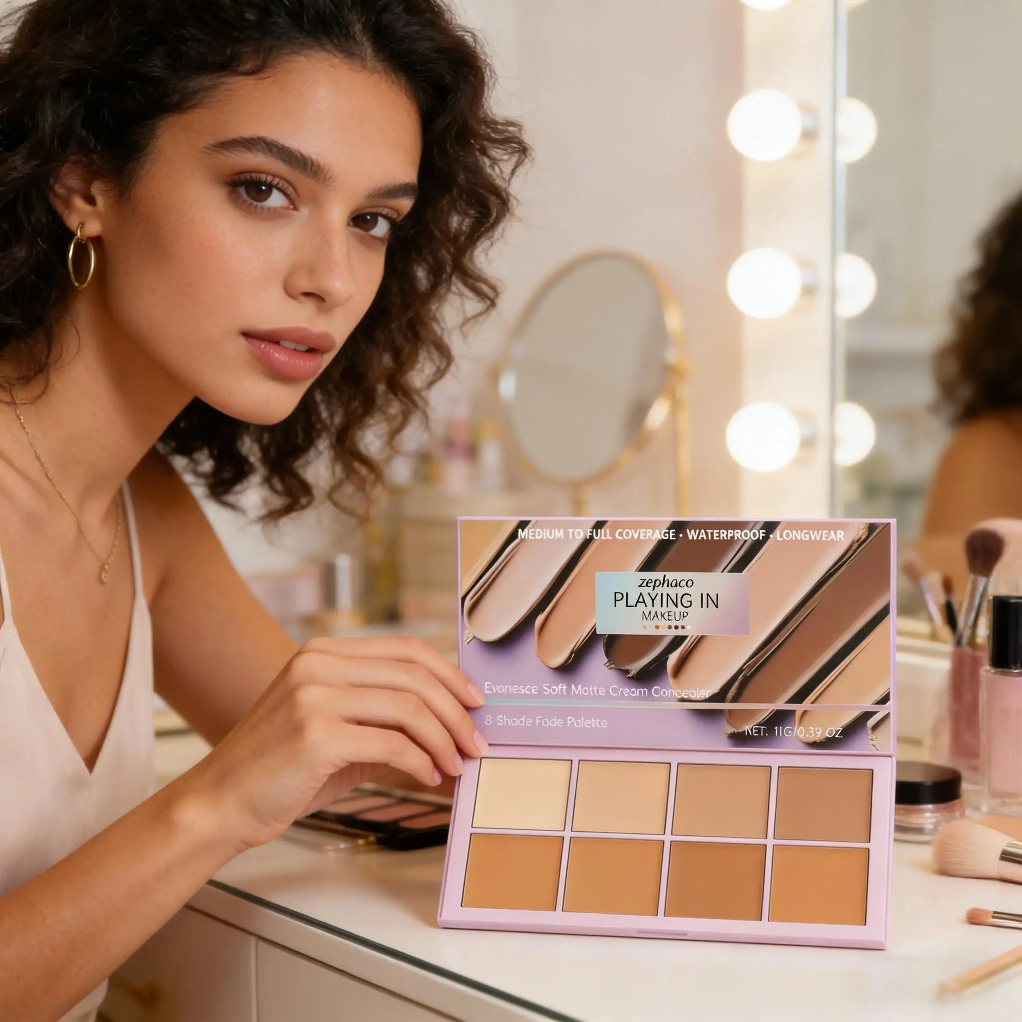 8-Color Concealer Palette Professional Coverage for Dark Circles Blemishes Acne Matte Brightening Long-Lasting Foundation Makeup