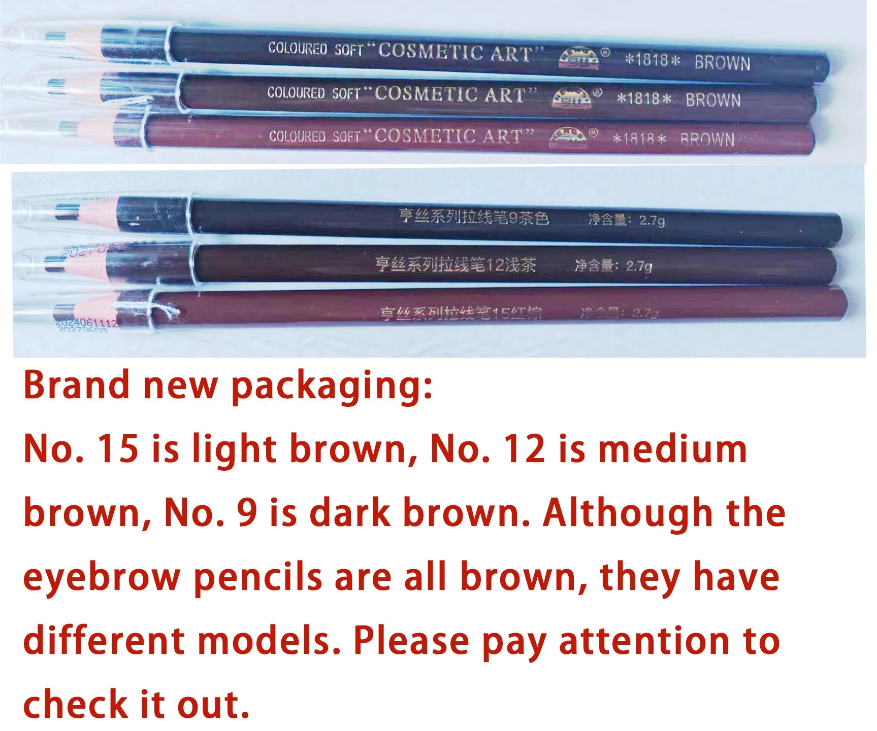 10pcs Eyebrow Pencil Women Makeup Tint Waterproof Hensi Cheap Pencil Black Brown Available Natural Beauty Cosmetics Wholesale