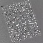 5D Gradient Love Gem Glitter Love Heart Colorful Cat's Eye Rhinestone Soft Self Adhesive Nail Art Stickers Shiny Manicure Decals