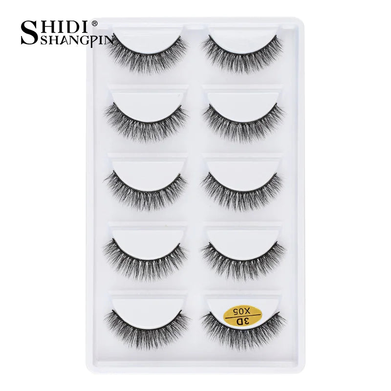 3/5 Pairs Hot Sale Natural Long 3D Mink Lashes Soft Short Faux Cils Handmade Fake Lashes Makeup Tool Eyelash Extension Maquiagem