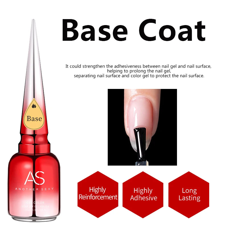 AS Tpo Free Clear Blooming Gel Polish 15ml UV LED Soak Off Nail Art Polish for Spreading Effect Marble Gel Paint Varnish TopBase