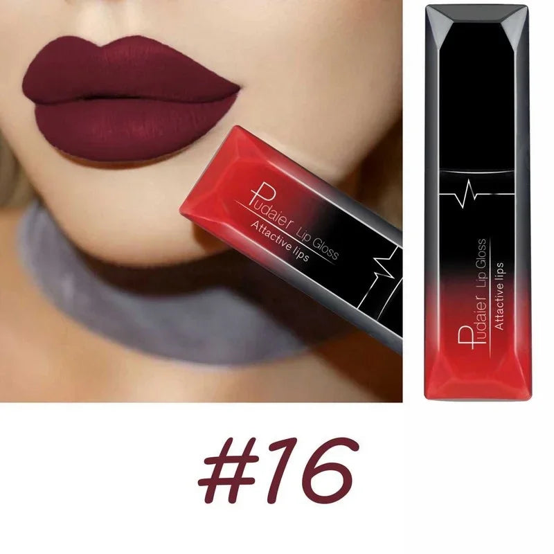 17 Colors Velvet Matte Liquid Lipstick, Waterproof Long Wear Lip Color, High Pigment Smooth Texture, Makeup for All Skin Types