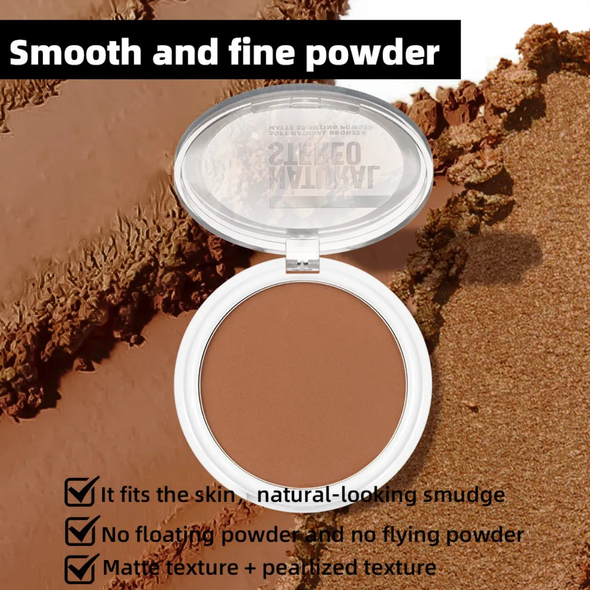 Contour Palette with Mirror Shadow Powder Bronzer Three-Dimensional Nose Shadow Repair Powder Facial Concealer Cosmetics Makeup