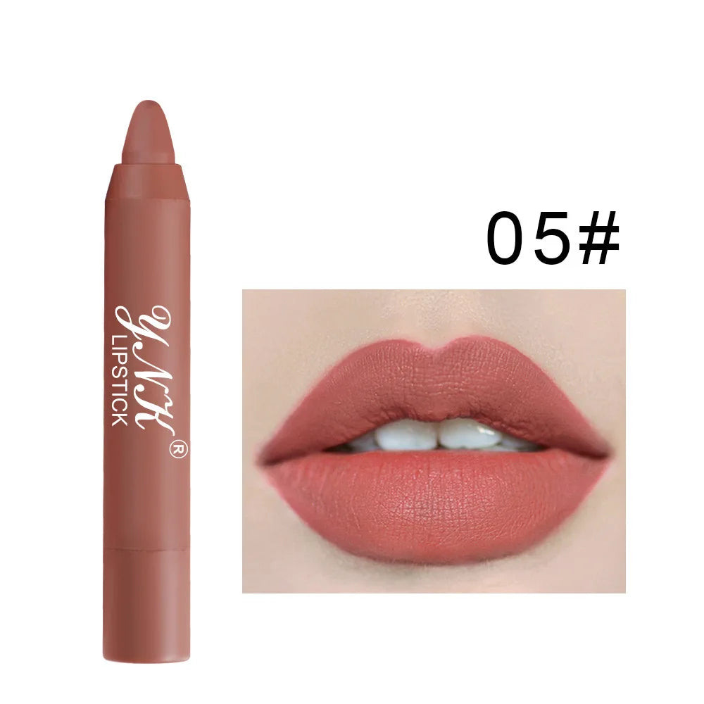 1PC Pink Series Velvet Matte Lipstick Pen Waterproof Long Lasting Red Lipstick Makeup Lip Tint Pen Cosmetic Makeup