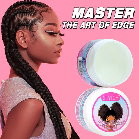 Edge Control Gel for Strong Hold Edge Smoother Broken Hairline Edge Gel Hair Finishing Styling Wax Pomade Frizz-Free Edge Gel