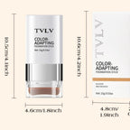 Two-in-one Color-changing Foundation Stick, Moisturizing Without Cakey Texture, Dual-head Lightweight and Smooth Foundation