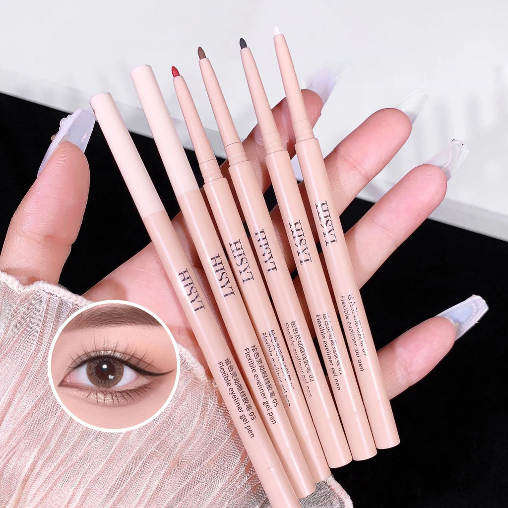 Matte Red Brown Eyeliner Gel Pencil Ultra-thin Long Lasting Quick Dry Smooth Eye Shadow Lying Silkworm Pen Makeup Cosmetics