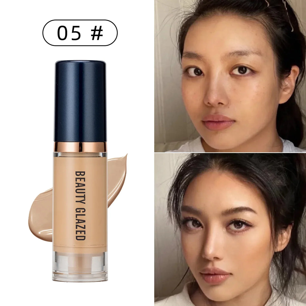 6 Color Face Liquid Foundation Waterproof Long Wear Oil Control Foundation Concealer Liquid Foundation Beauty Makeup Cosmetic
