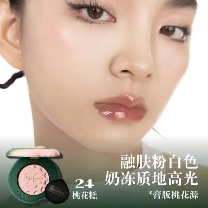 Girlcult Peach Series Jelly Blusher Cream Witch Blush Clay Blood Peach Highlighter Expansion Color White Nude Color Fine Matte
