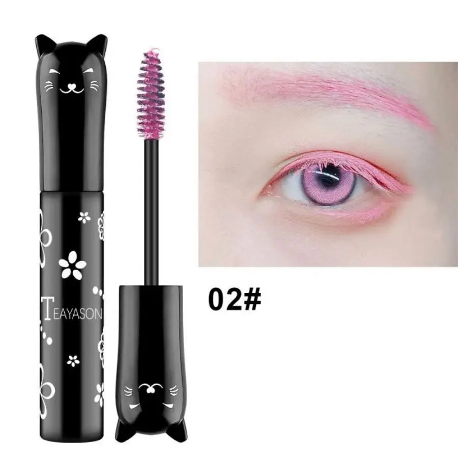 6-Color Mascara with Large Brush Head, Easy to Apply, Non-Clumping, Non-Fading, White, Purple, Royal Blue, Silver, Coffee, Not Easy to Smudge, Mascara and Eyebrow Gel