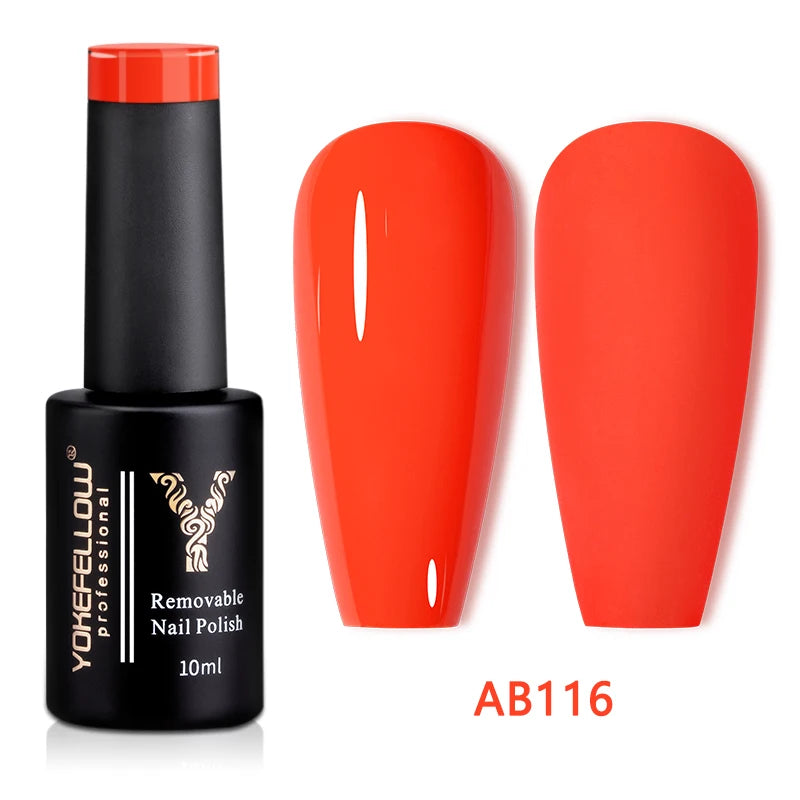 YOKEFELLOW 10ml Jelly Nude Gel Nail Polish High Quality Translucent Pink Nail Gel Varnish Soak Off UV Gel Polish Long Lasting