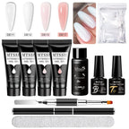 Mtssii 17PCS/Set 20ml Nail Extension Gel Set Builder UV Gel for Nails With 6W UV LED Lamp Nail Extension Tools Kit For Beginner
