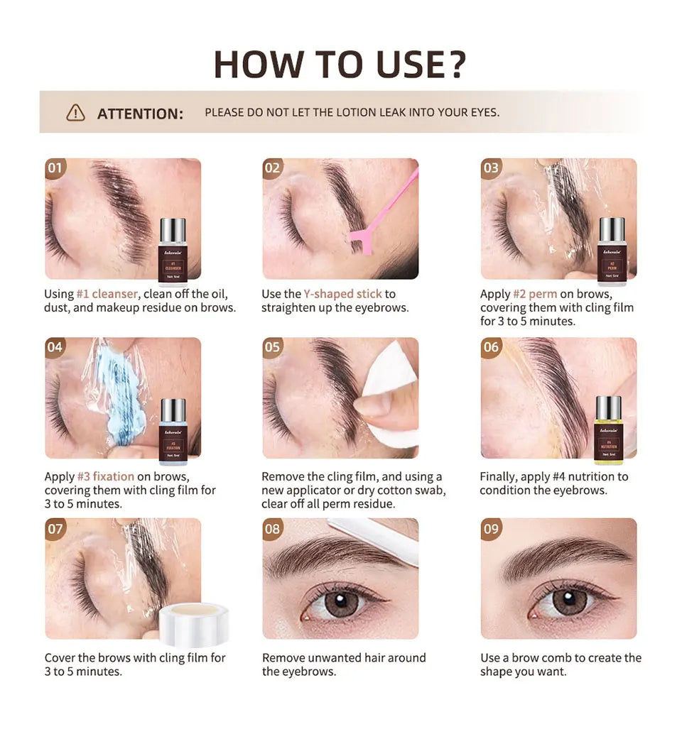 Brow Lift Eyebrow Lifting Semi-permanent Machine Laminated Eyebrow Kit Lamination Eyelashes Make-up for Women Makeup Korean Eyes