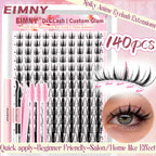 140 Cluster Korean-Style False Lash Extension Kit – Perfect for Cosplay Makeup & Natural Long Wispy Cat Eyes!