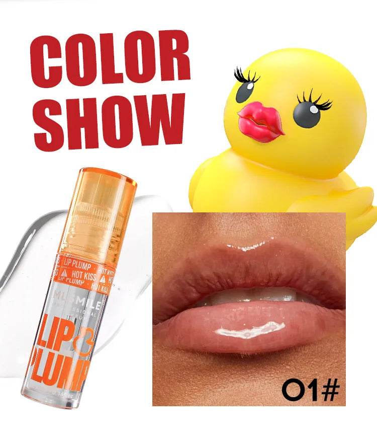 Duck Lip Plump Lip Oil Moisturizing Lip Gloss Mirror Water nature long-lasting  Gloss Gloss Pearl Lip Glaze Set