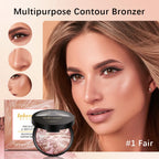 Demi Matte Natural Finish Baked Brighten Color Correcting Powder Foundation Buildable Light to Coverage Oil Control Makeup