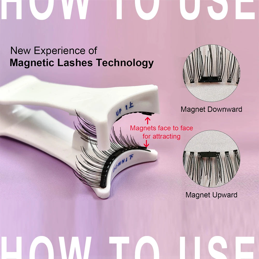 Yiernuo Magnetic false eyelashes integrated box new glue-free false eyelashes kit