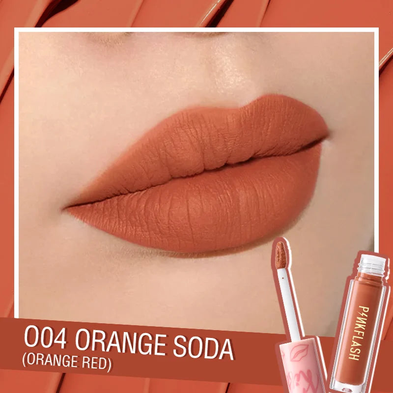 PINKFLASH Wholesale Matte Lipstick Soft Red Nude Pink Melting Lip Cream Waterproof Makeup Lipgloss Not Fade Lip Mud Lip Tint