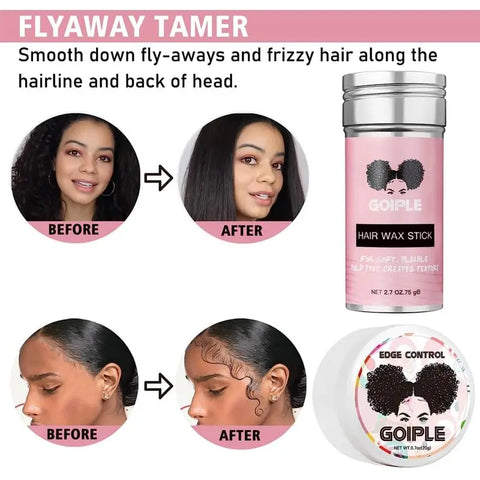 GOIPLE Melting Spray Glue for Lace Front Wig Tint Mousse Foam Waterproof Hair Extension Bond Adhesive Wax Stick Edge Control Gel