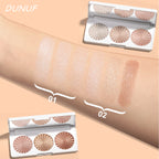 DUNUF 3-color pearlescent brightening high disc, waterproof, sweat-proof and powder-free, fine and smooth without powder flying