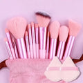 Vegan Makeup Brush Set - Soft Fluffy Kabuki & Blending Brushes for Foundation, Contour & Baking, Cruelty-Free Salon Tools