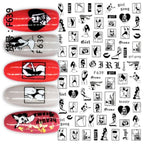 1PCS Laser Love Letter Nail Sticker Nail Art Decoration Flower Star supplies Decals Press On Nails Stickers Parts