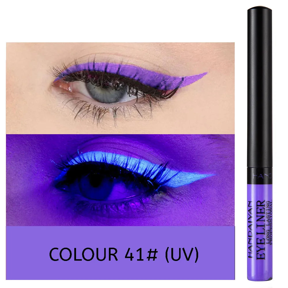 Waterproof Matte Liquid Eyeliner Long Lasting Quick Dry Non Smudging UV Luminous Gel Makeup for Smokey Eyes