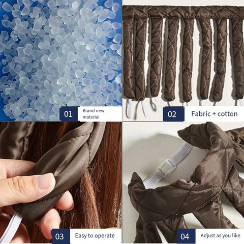 1pc Heatless Hair Curler Velcro Strap Octopus Curl Rollers Soft Curling Rod Headband Lazy Sleeping Foam Curls Wave Styling Tools