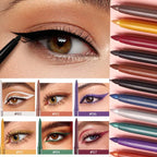 Waterproof Eyeliner Gel Pencil Gold Brown Lying Silkworm Pen Soft Easy Wear High Pigment Matte Eyeliner Lasting Shiny Eye Makeup