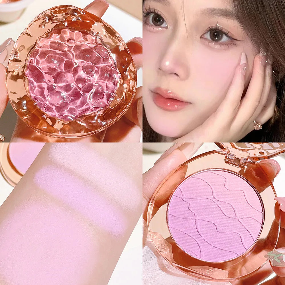 HISYI cute, pop, gradient blush, matte, delicate, daily nude makeup, brightens the color, naturally whitens students
