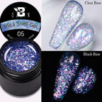 AWStorG 5ML Super Silver Metallic Gel Nail Polish Metal Effect Painting Gel Chromes Varnis Semi Permanent for Nail DIY