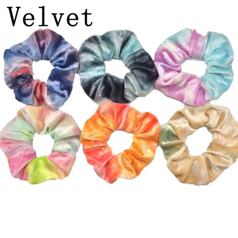 10/6/1pc Accesorios para el cabello chouchou cheveux femme hair scrunchies headband women ties velvet solid color Black set pack
