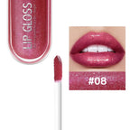 USHAS 12 colors mirror fine flash liquid lipstick pearlescent color waterproof sweatproof non-stick cup lip gloss