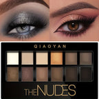 Professional 12 Colors Eyeshadow Palette Natural Shimmer Matte Nudes Cosmetic Eye Makeup Plate for Makeup Artists